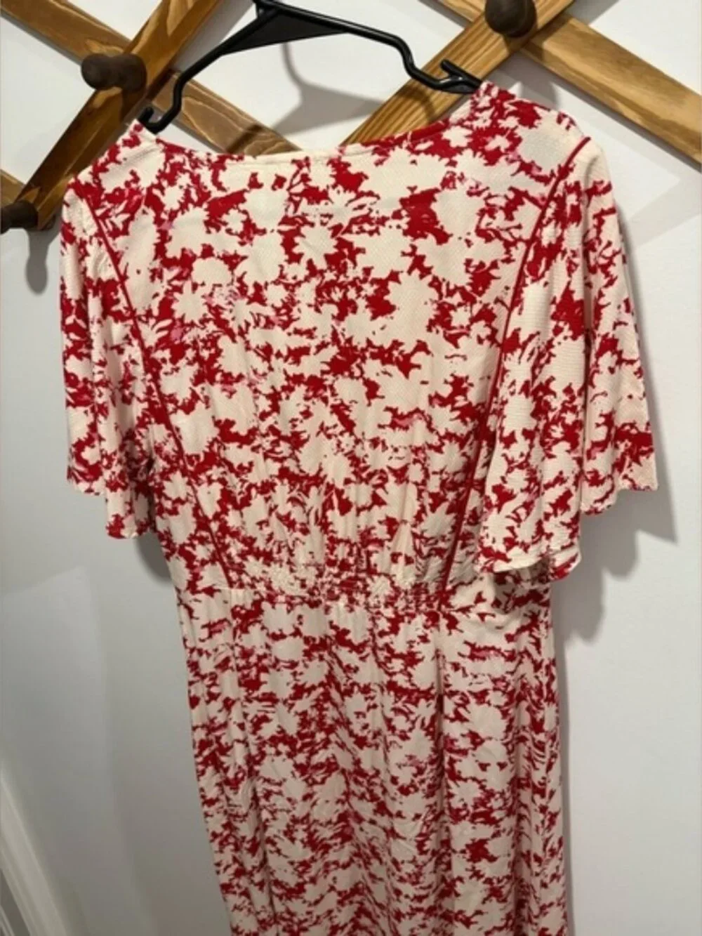 NWT Atelier Rêve Alais Midi Dress | Red & White Floral | Size 8  $179.00 CAN - Picture 5 of 11